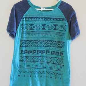 Blue Aztec Tee - Size M